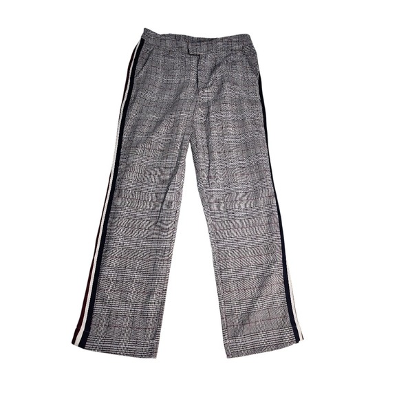 Lulus Pants - Lulus Plaid Pants straight Leg Side Stripe Elastic Waist Women Medium high rise